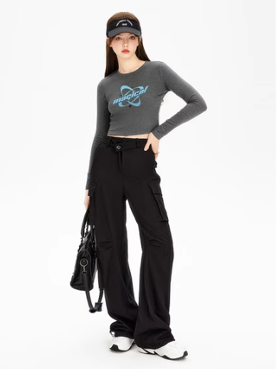 Tops courts à imprimé décontracté