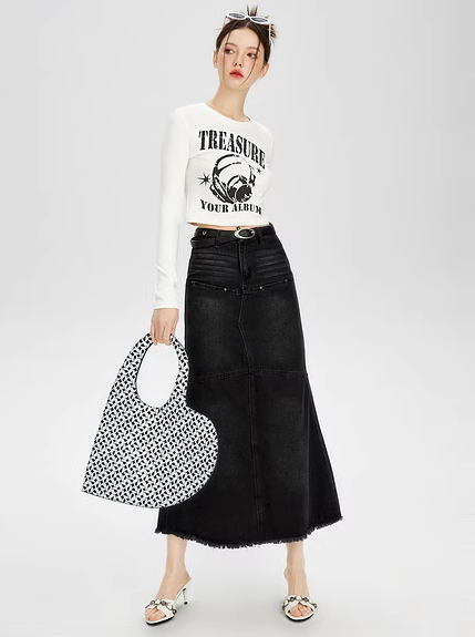 Tops courts à imprimé rétro américain