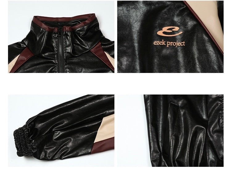 레트로 가죽 자켓