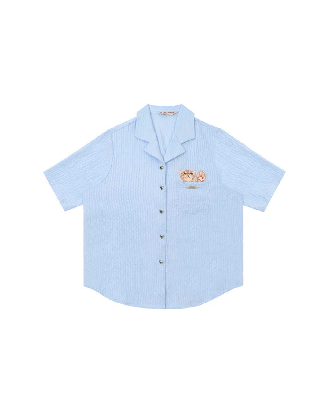 여자 고양이 프렌치 셔츠