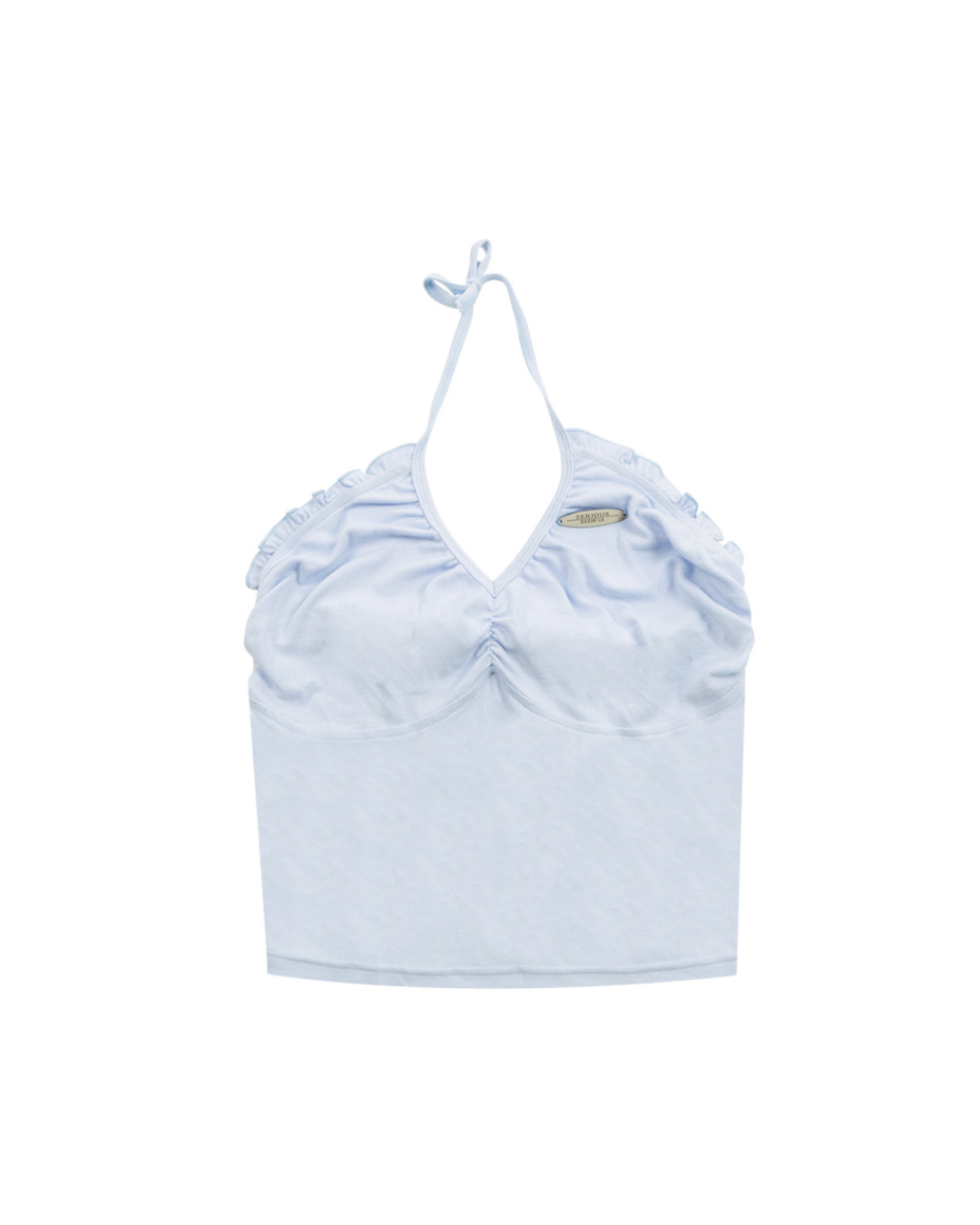 드로우스트링 프론트 크롭 카미 탑