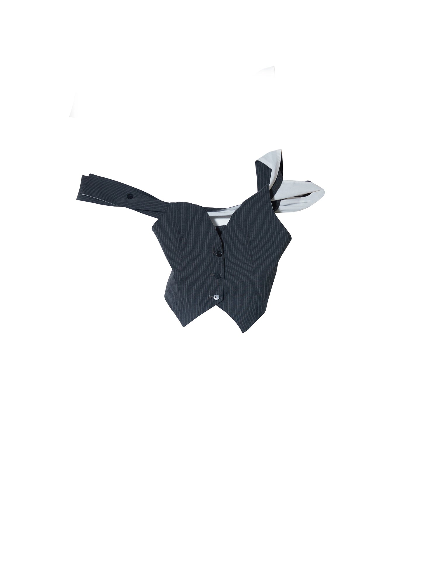 Top moulant sans manches à épaules asymétriques