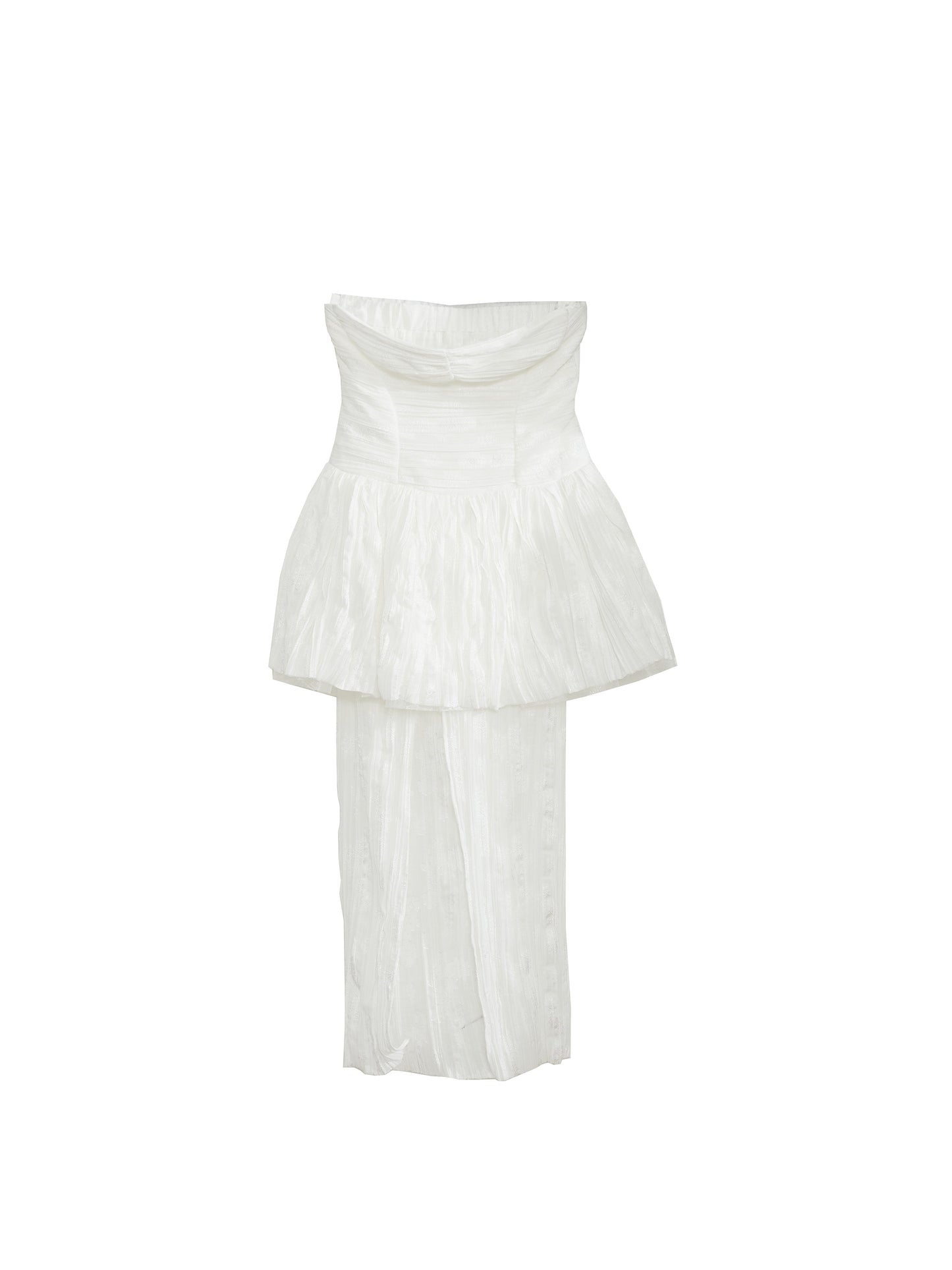 Robe 2way à volants et tulle Tube Top