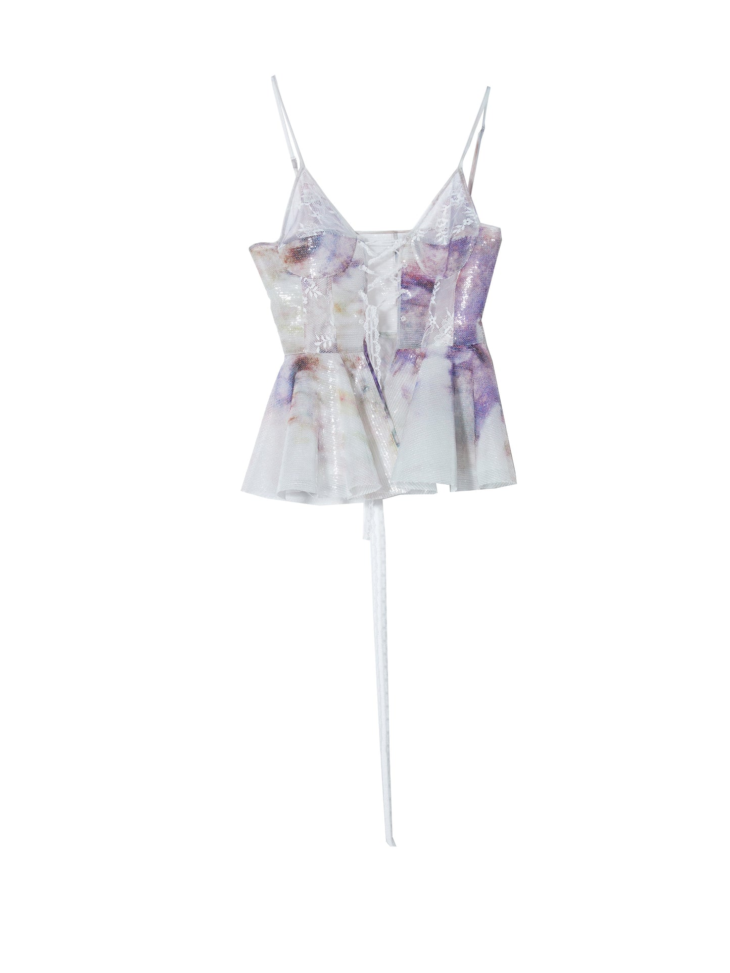 Camisole à bretelles croisées imprimées de fleurs