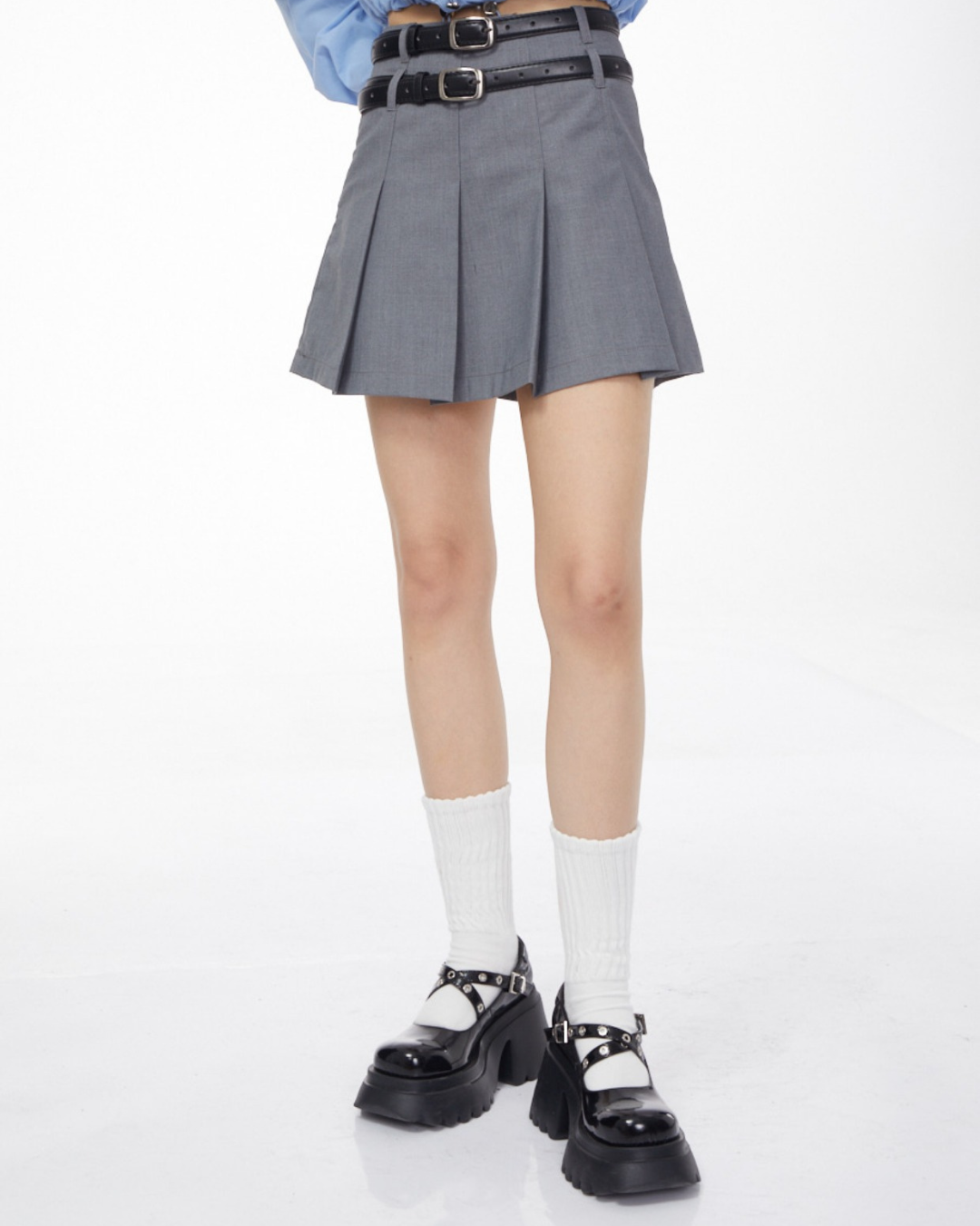 주름 미니 스커트