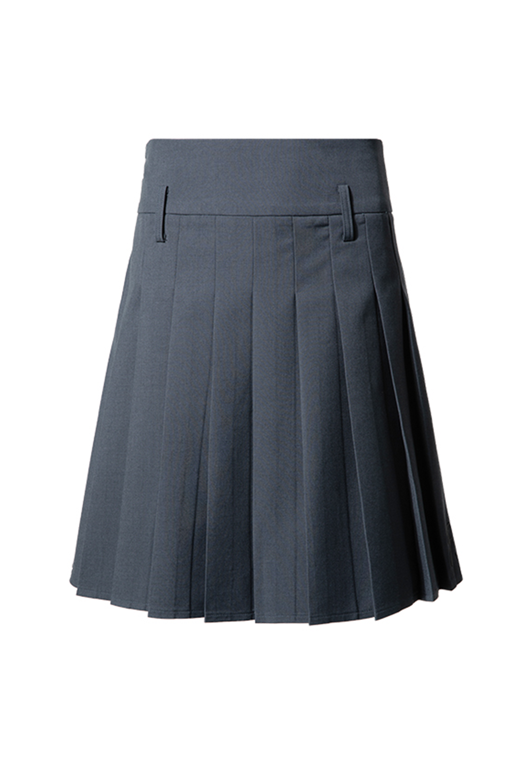 midi-length pleated skirt