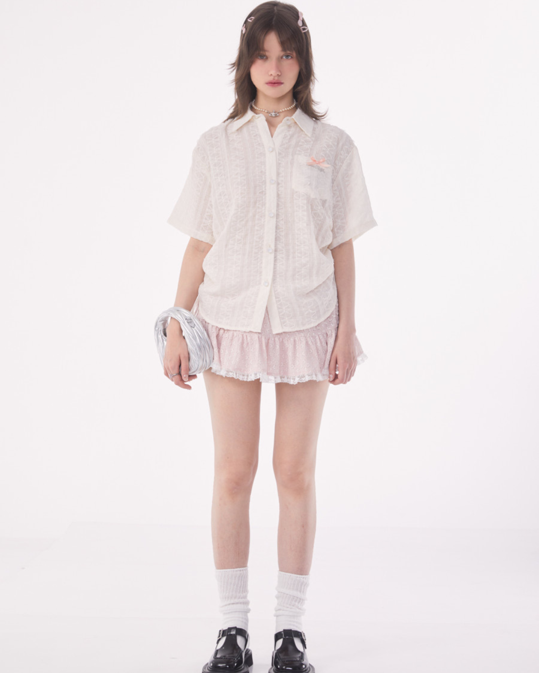 Retro High Waist Pleated Skirt