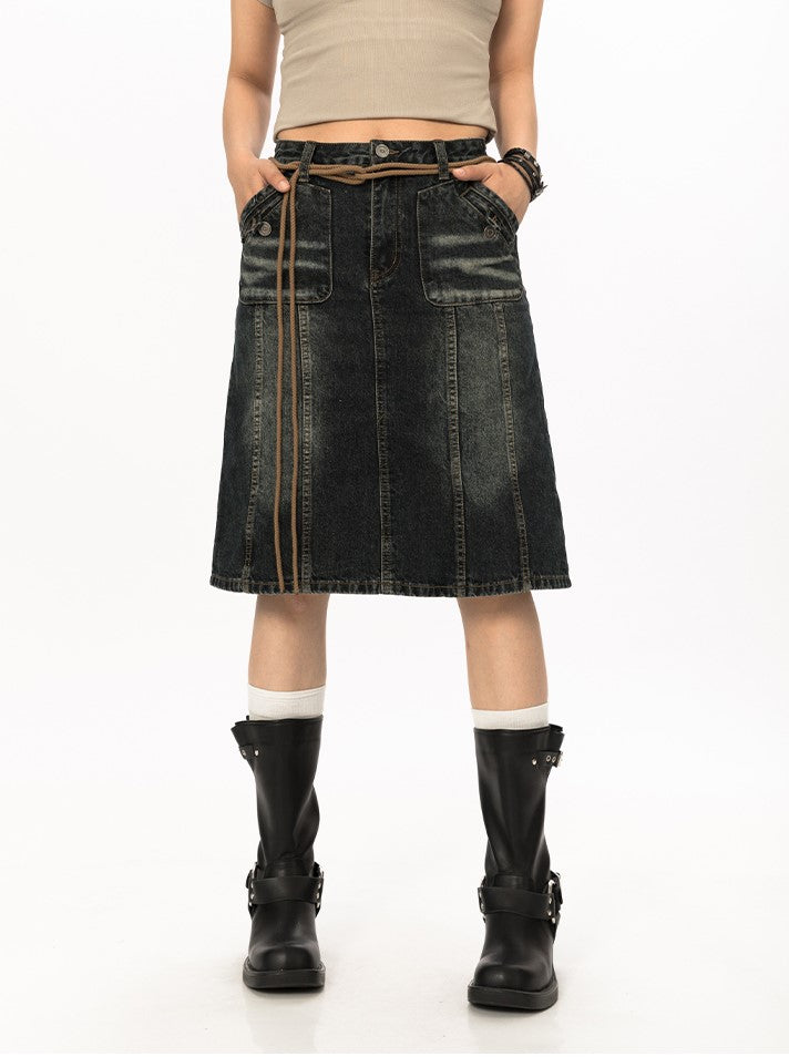 오래된 데님 스커트