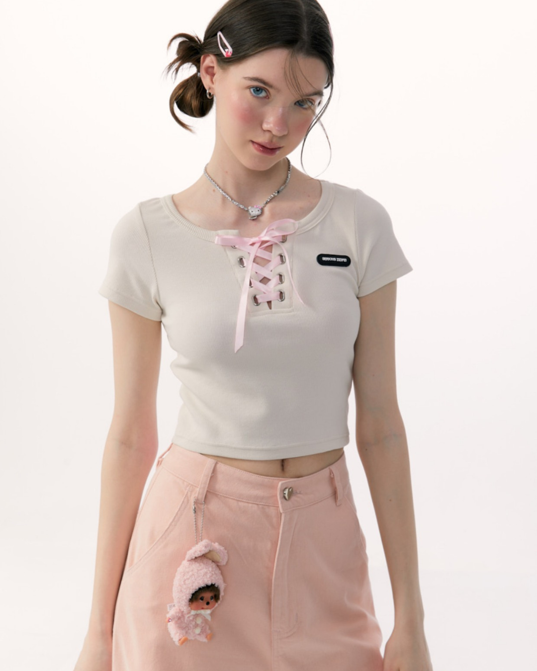 짧은 슬리브 티셔츠를 레이스