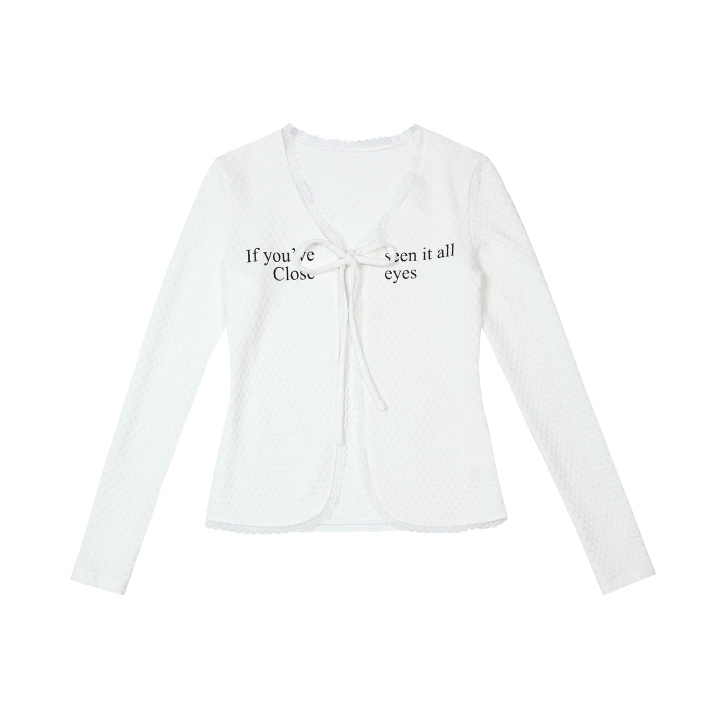 White Long-Sleeved Loose Casual Knitwear Coat