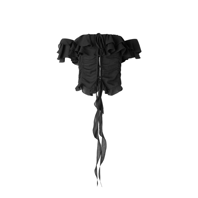Off-the-shoulder Frilled Camisole