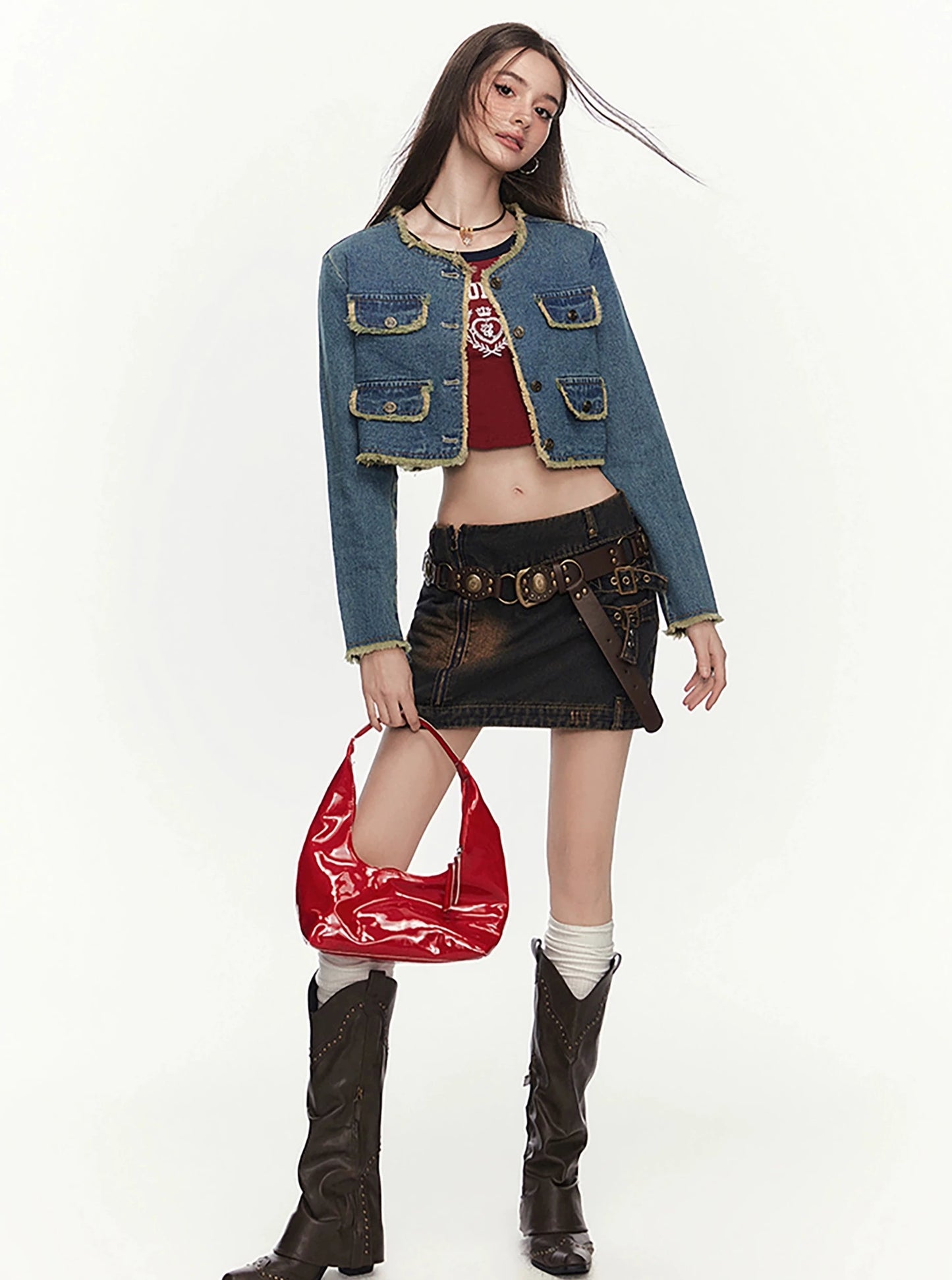 Small Fragrant Fur Short Cowboy Coat