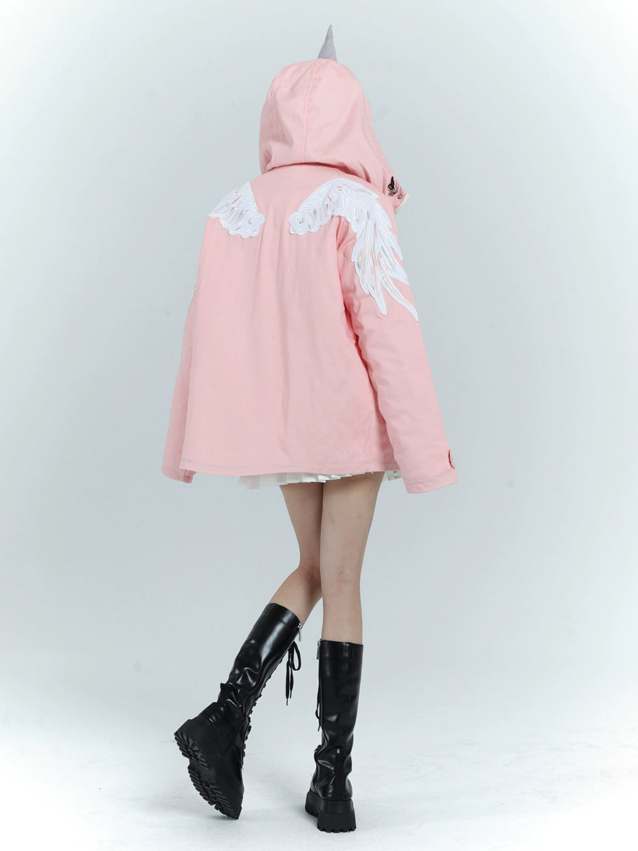 이른 핑크 패딩 재킷