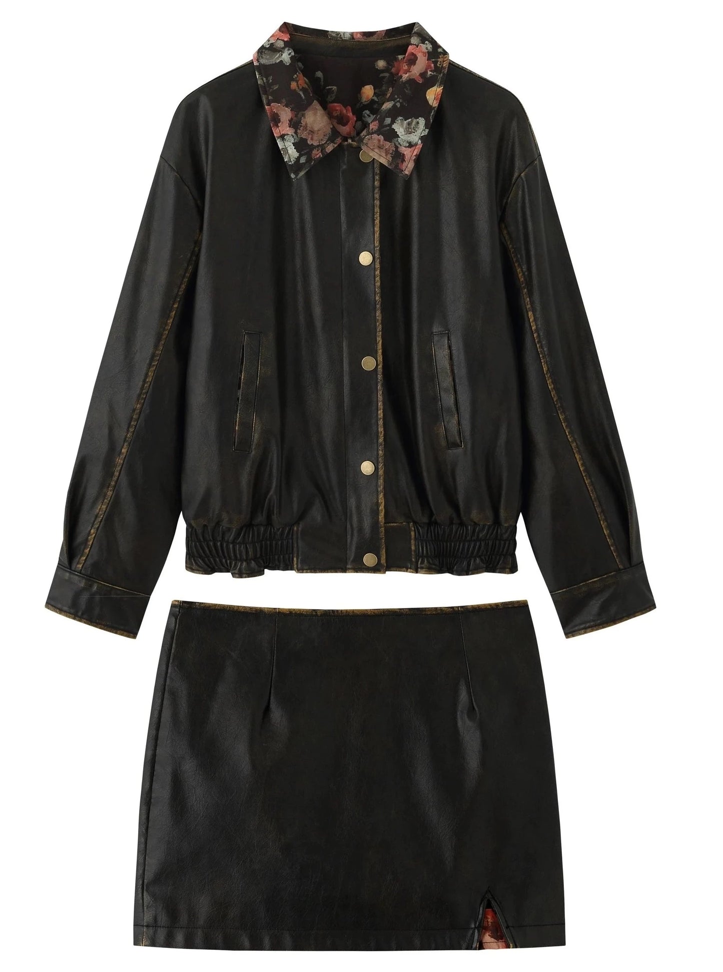 Ensemble de manteaux à fleurs 2 voies