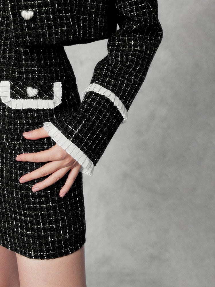 French Chanson Golden Slip Dress + Coat Set