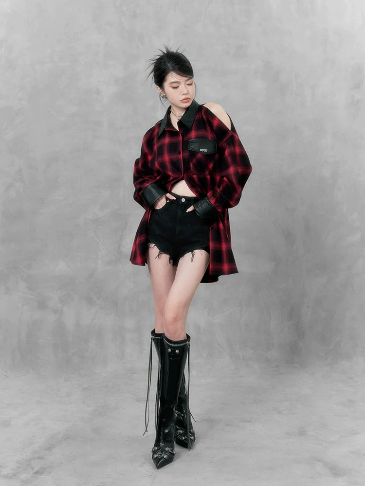 아메리칸 레트로 체크 모드 셔츠