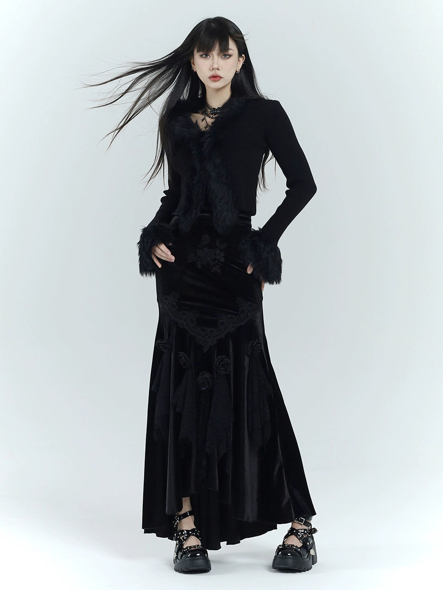 한국 니트 가디건 꼭대기