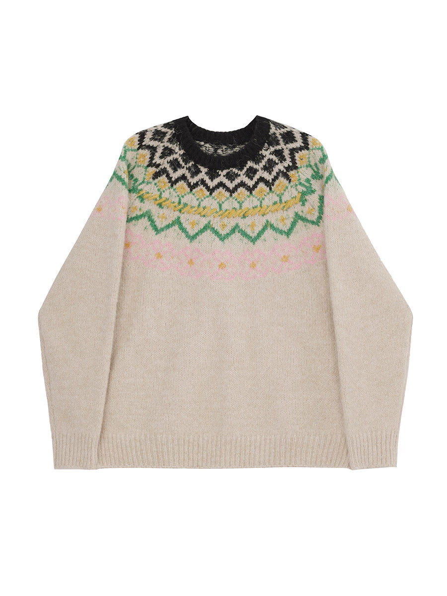 Pull-over tricoté avec couche intérieure