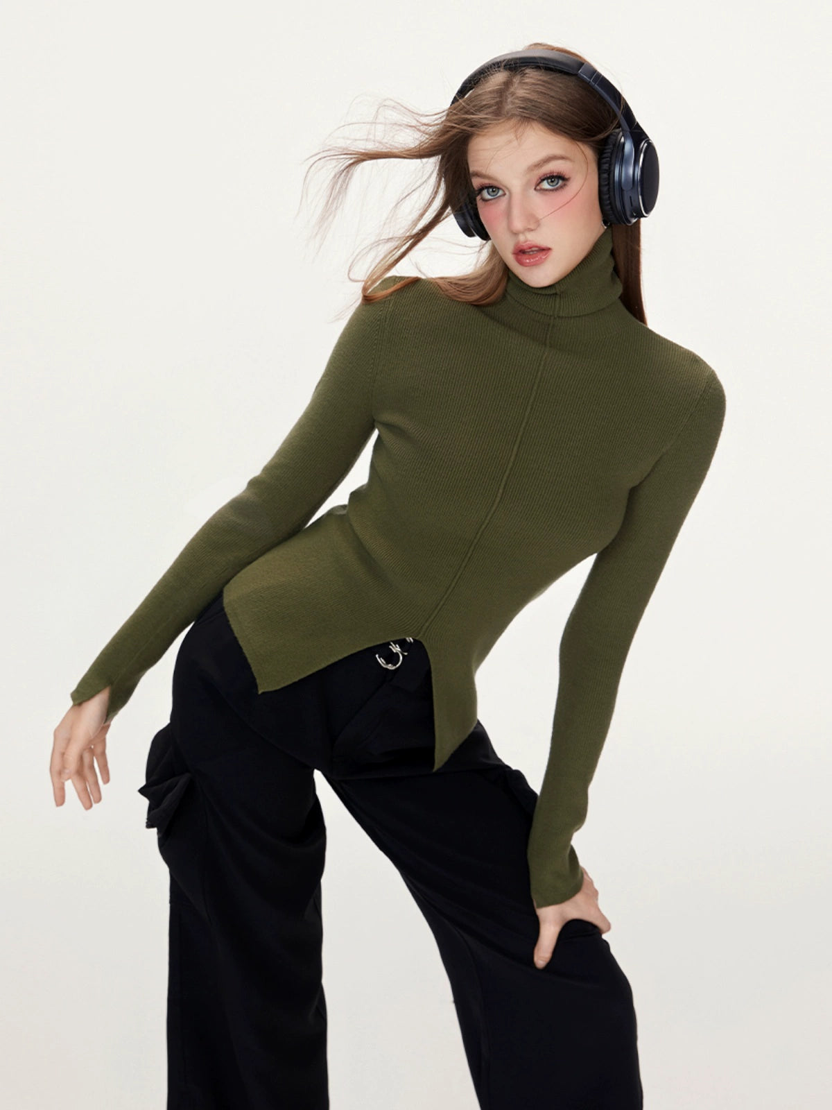 High Neck Knitted Bottom Shirt