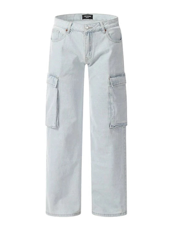 American Large Pocket Denim Pants