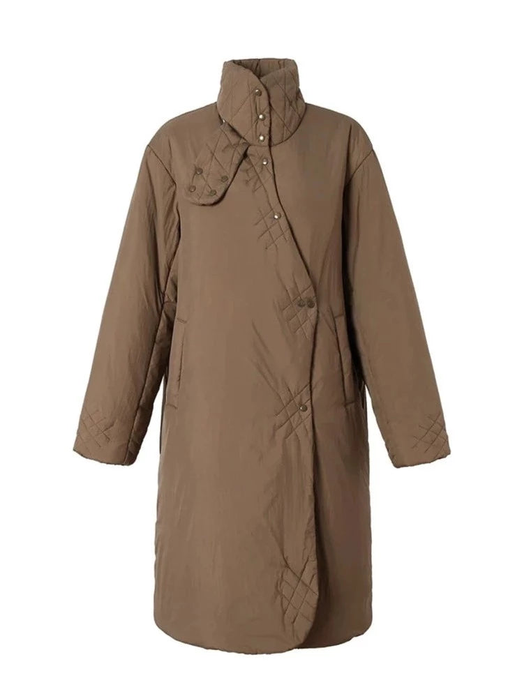 Long tand-up collar Jacket