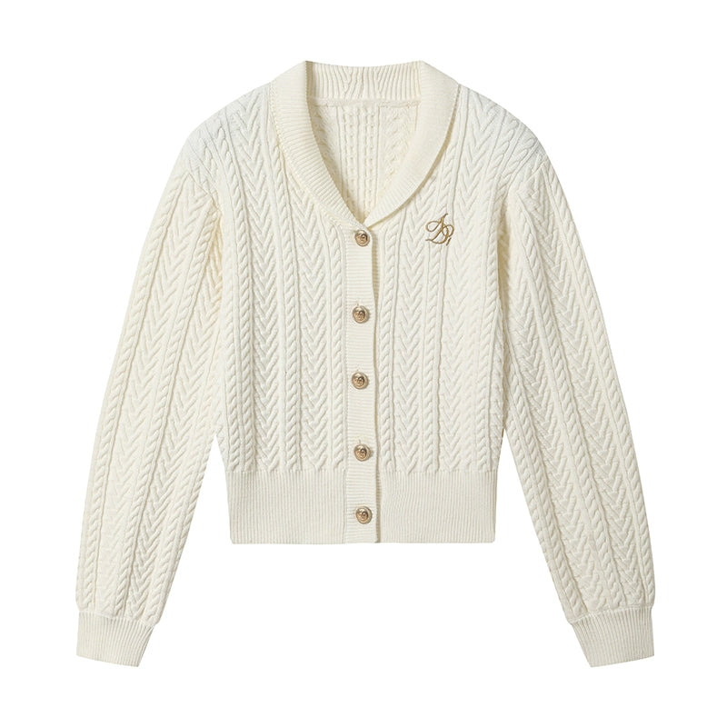 Cardigan à col en fruits Preppy Original