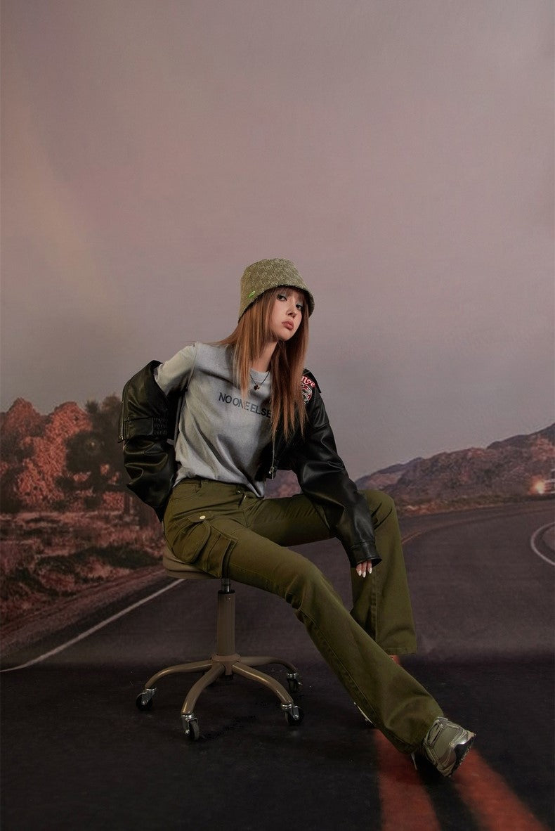 Simple monogram print top