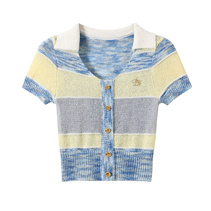 Maille à bordure contrastée