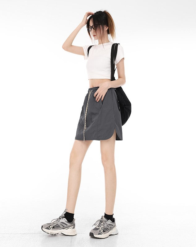 Side Slit Mini Skirt