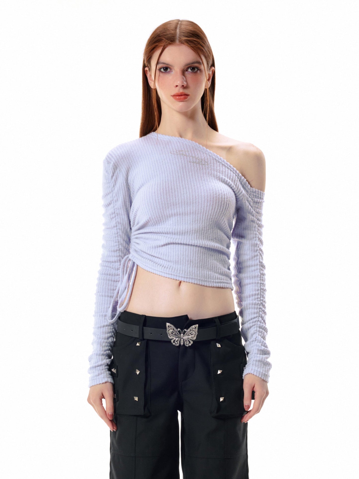 Slim Fit One Shoulder Knit Top