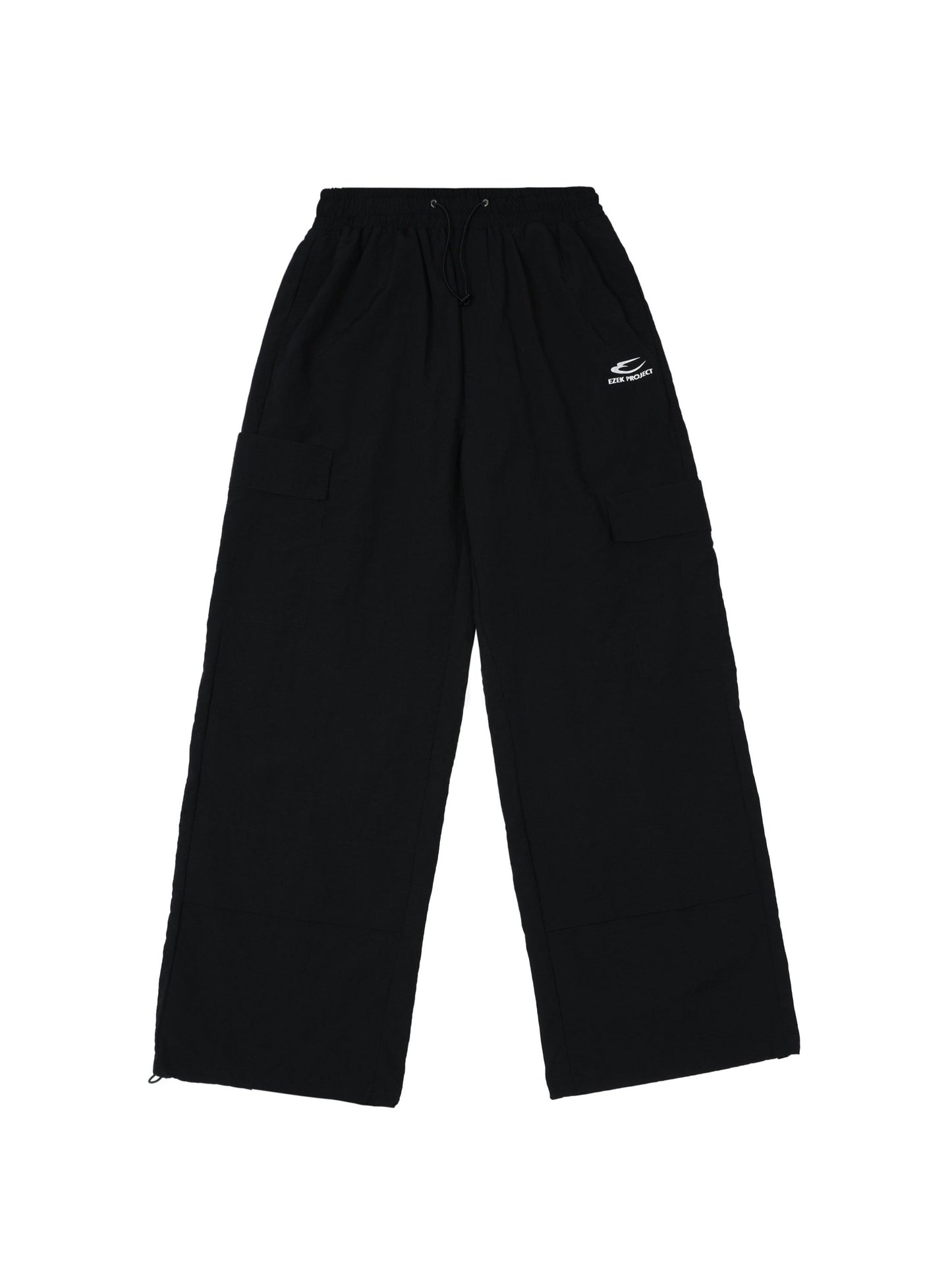 Elastic Waist Pocket Work Loose Pants