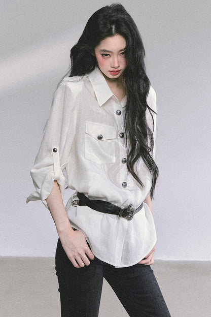 Autumn White Polo Shirt & Pants Set-Up