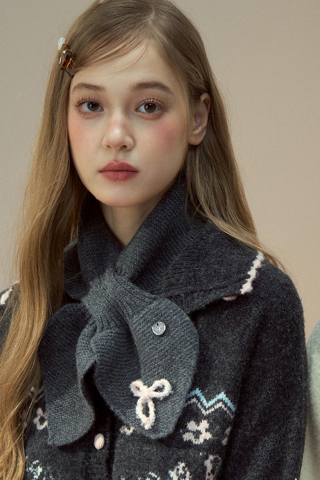 Winter Wool Bow Scarf