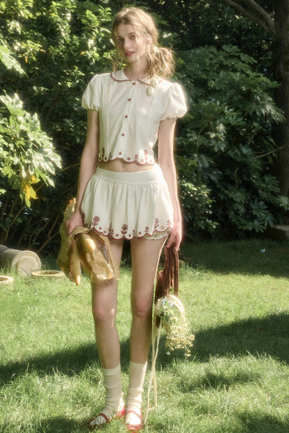 White Berry Lace Skirt Set-Up