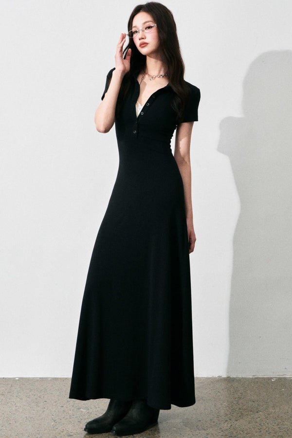 Summer A-Line Polo Dress
