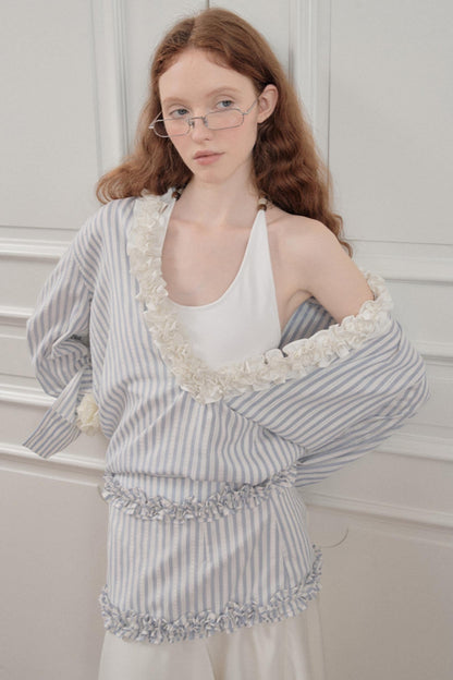 Wandering Blue Striped Blouse