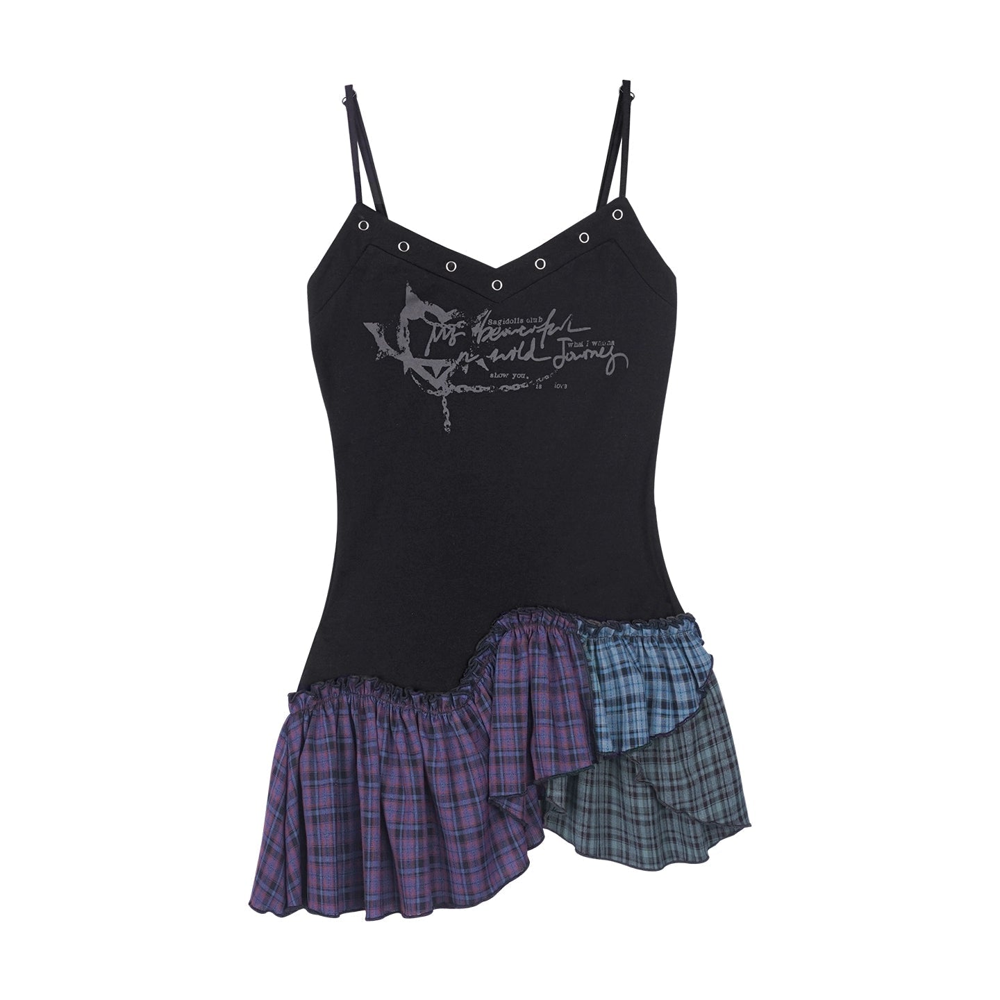 Fighting Spirit Plaid Slip Top