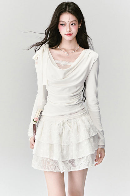 Pure Lace Knit Top Set-Up