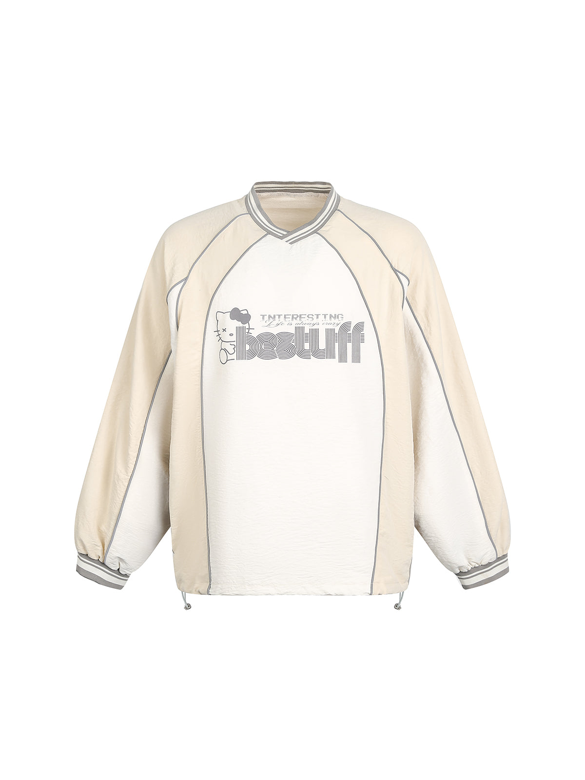 Monogram V-Neck Jersey Sweatshirt