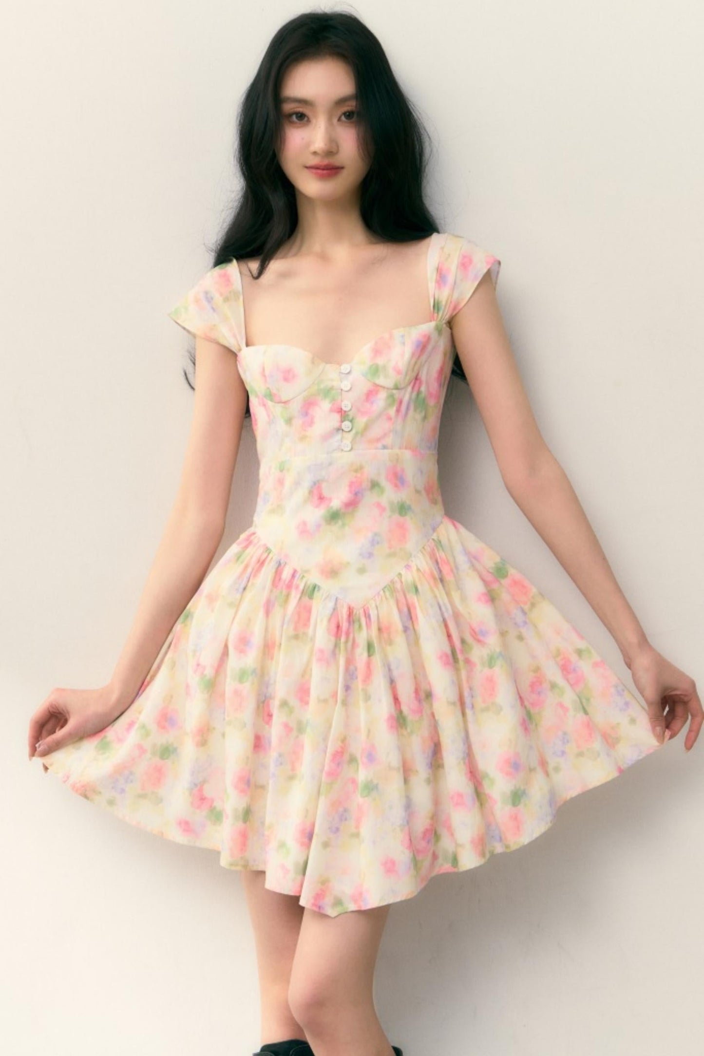 Floral Charm Wrap Dress