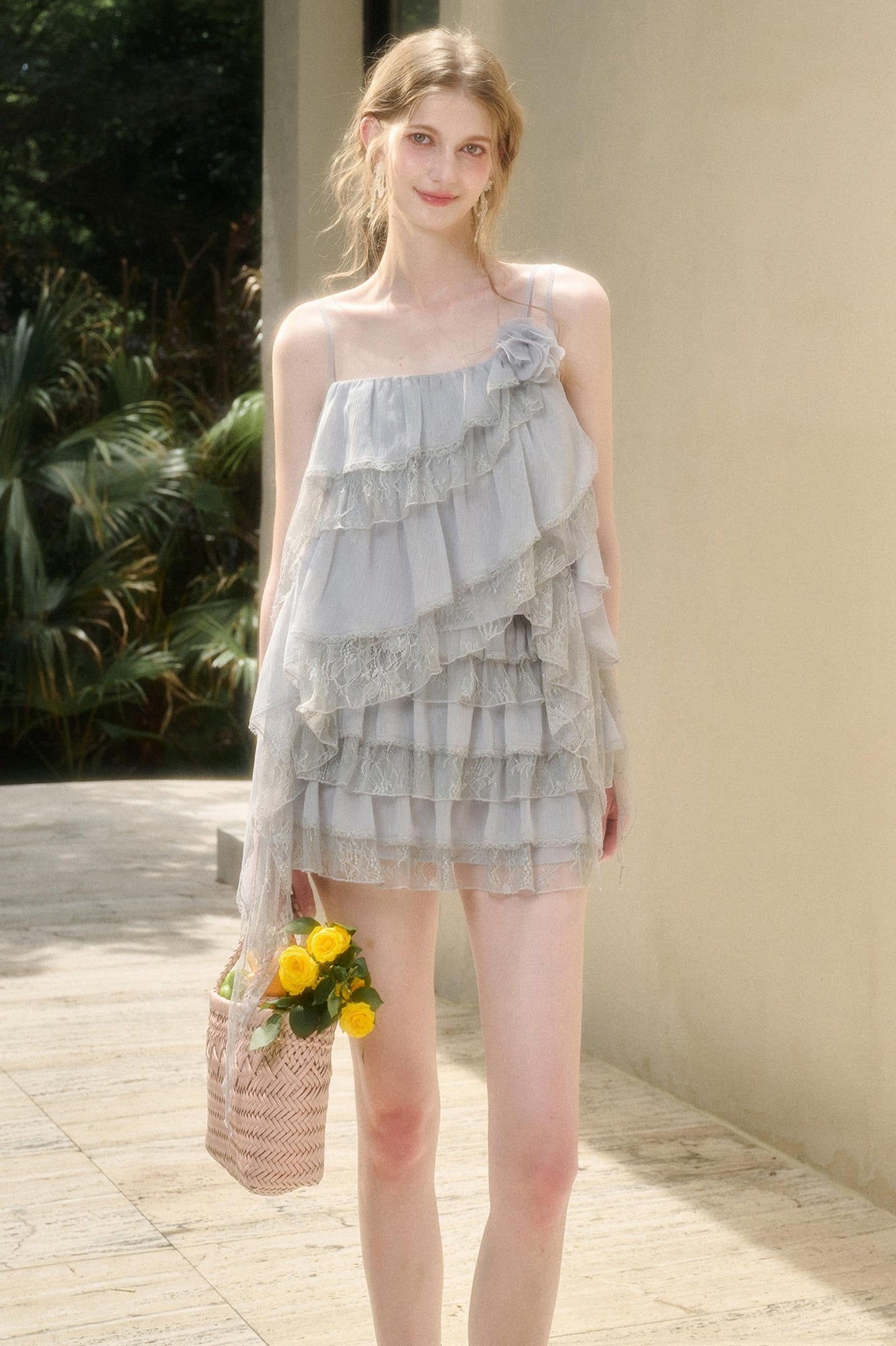 Soft Lace Strap Andromeda Semi Skirt Set-Up