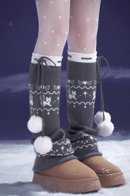 Fair Isle Knit Socks