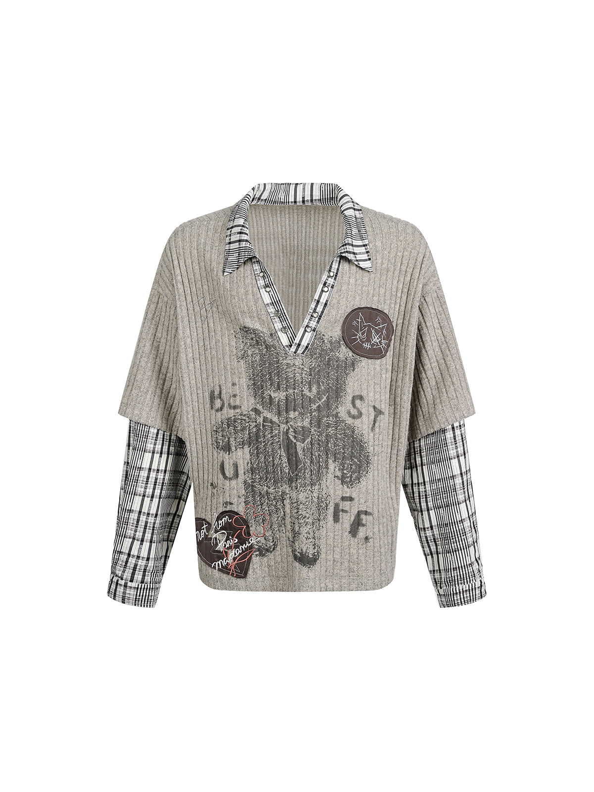 Graphic Knit Polo Shirt