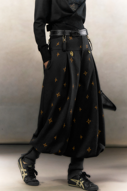 Starburst Print Lantern Pants