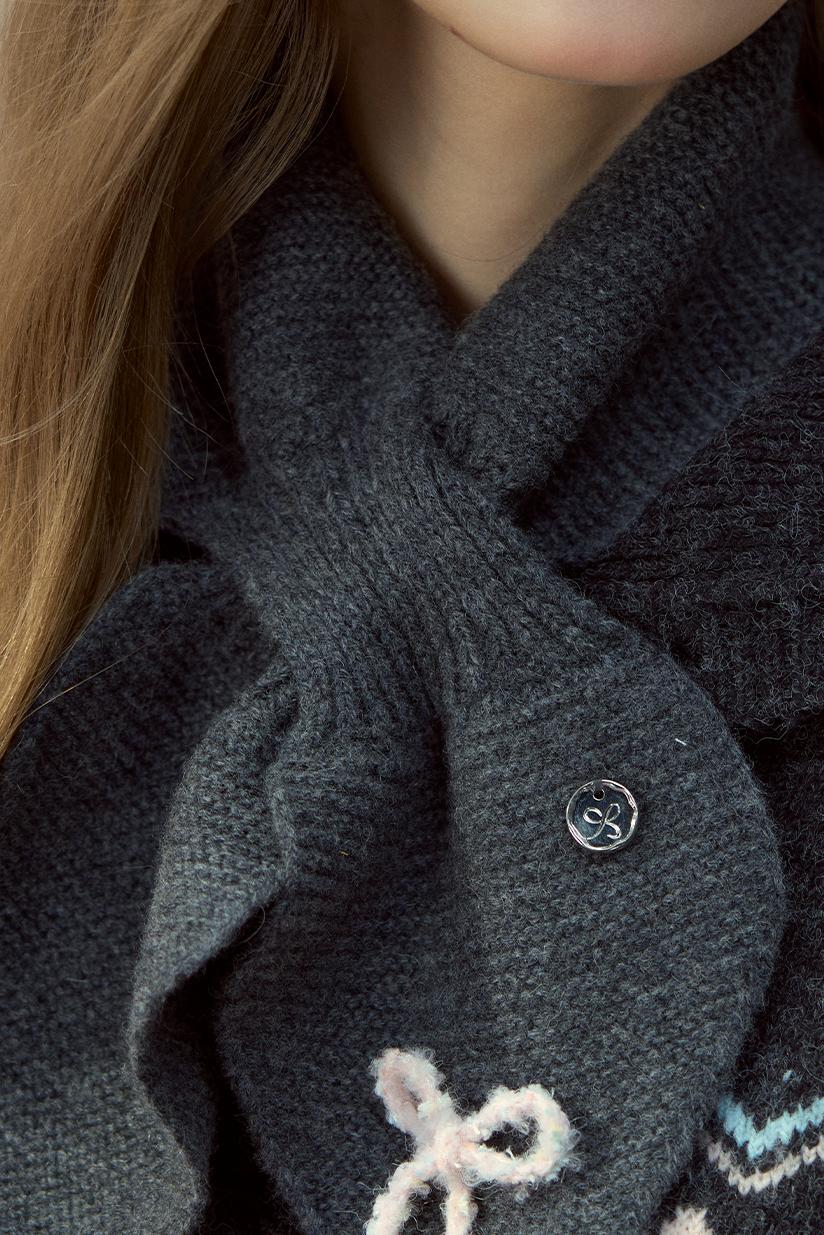 Winter Wool Bow Scarf