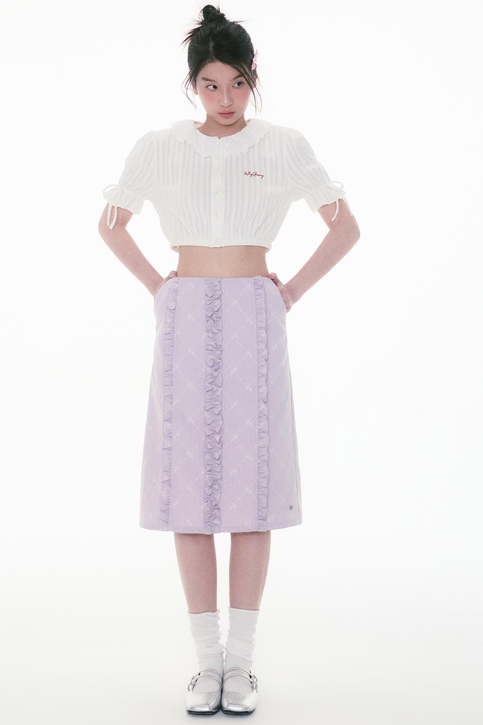 Lace Bubble Sleeve Blouse