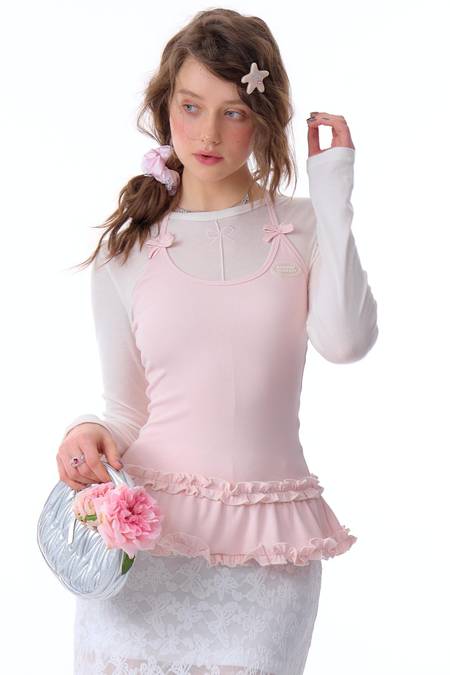 Cropped Knit Halterneck Vest