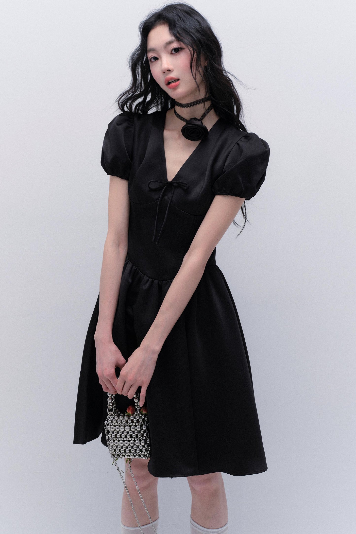 Nocturne Bubble Sleeve Dress