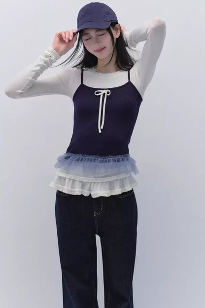 Two-Piece Bow Slim Top Set-Up