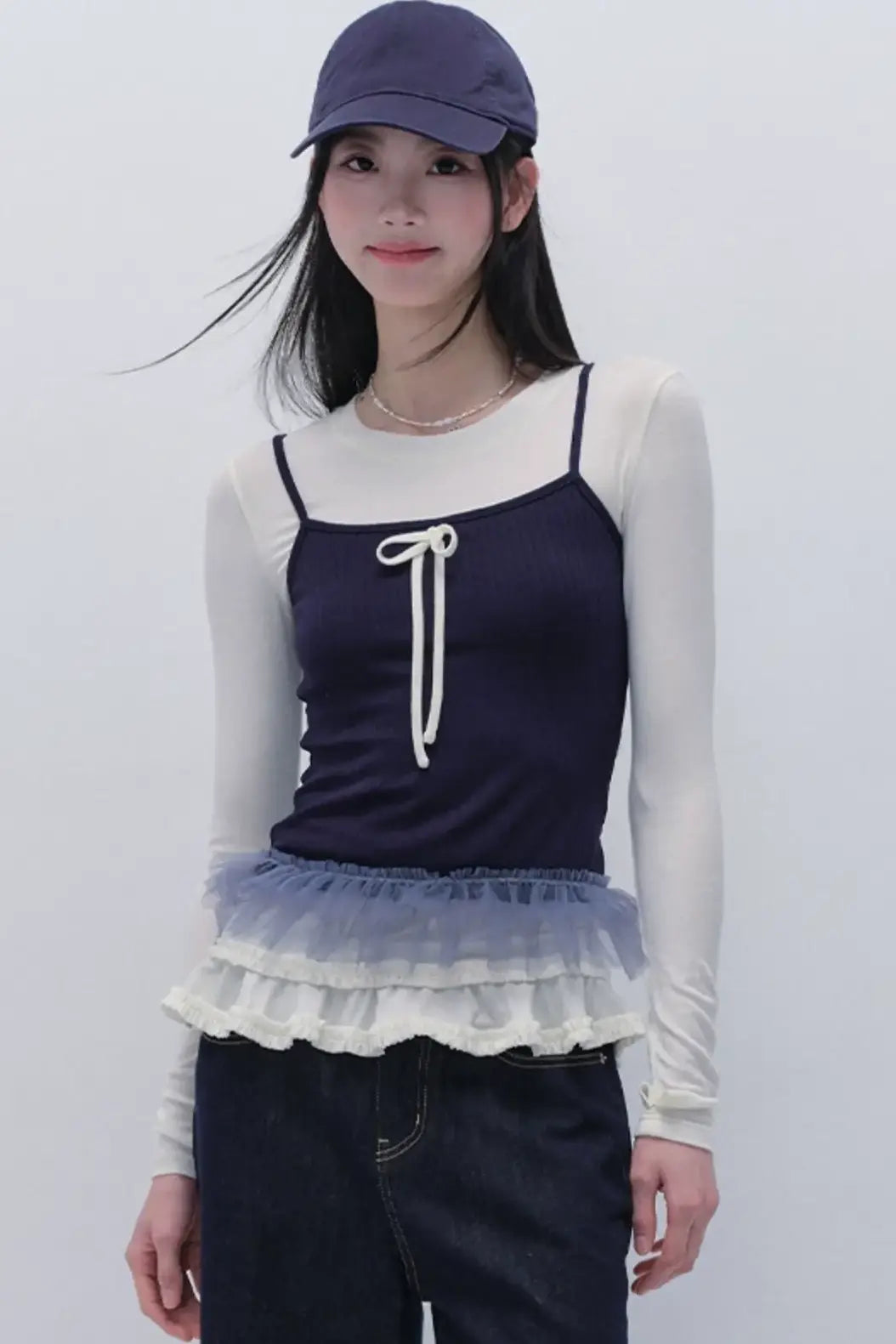 Two-Piece Bow Slim Top Set-Up